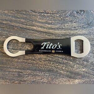 Handmade Vodka Black Double-Ended Bottle Opener